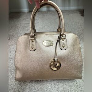 Michael Kors Metallic Gold Satchel